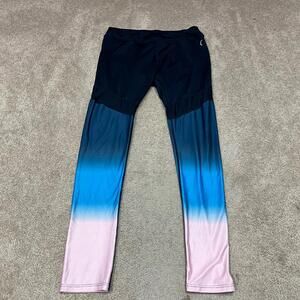 ZYIA Active Leggings Women's Blue Pink  Activewear Size Large